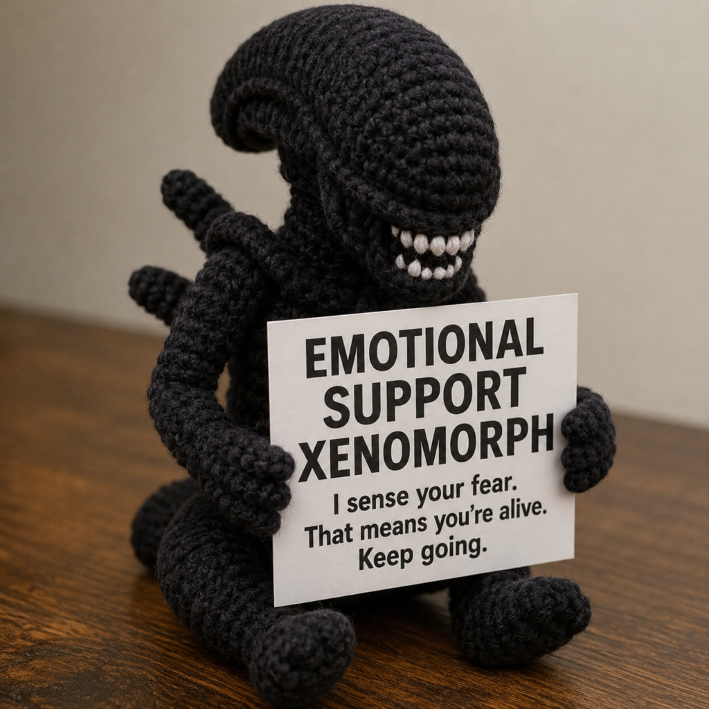 Emotional Support Xenomorph - Handcrafted Crochet Collector Doll(4 size)