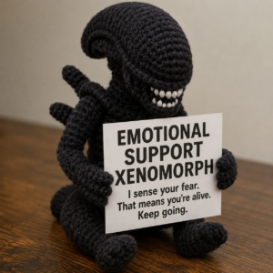 Emotional Support Xenomorph - Handcrafted Crochet Collector Doll(4 size)