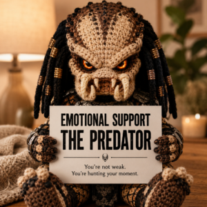Emotional Support The Predator - Handcrafted Crochet Collector Doll(10 inch)