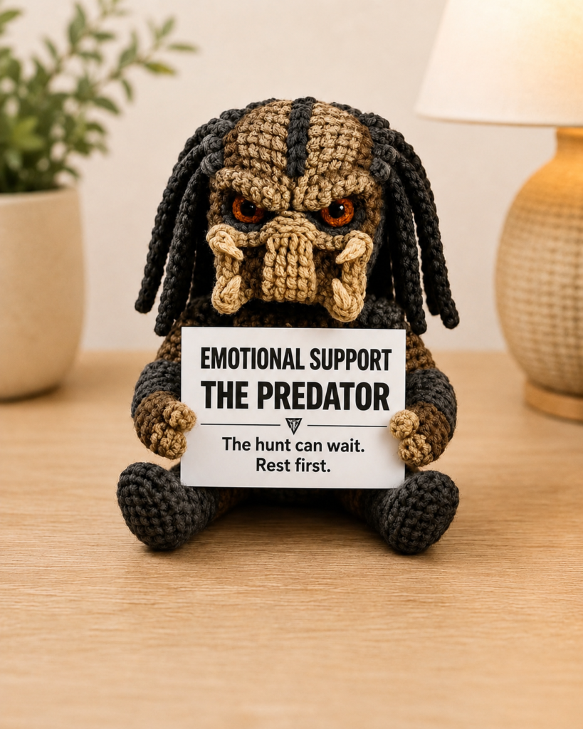 Emotional Support Predator (Lower Your Guard Edition) - Handcrafted Crochet Collector Doll(4 size)