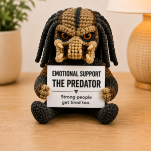 Emotional Support Predator (Warrior Spirit Edition) - Handcrafted Crochet Collector Doll(4 size)