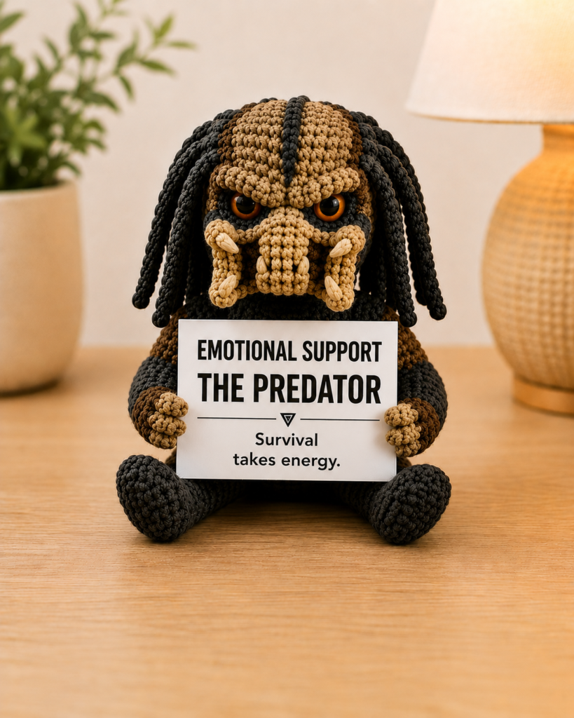 Emotional Support Predator (Survival Takes Energy Edition) - Handcrafted Crochet Collector Doll(4 size)