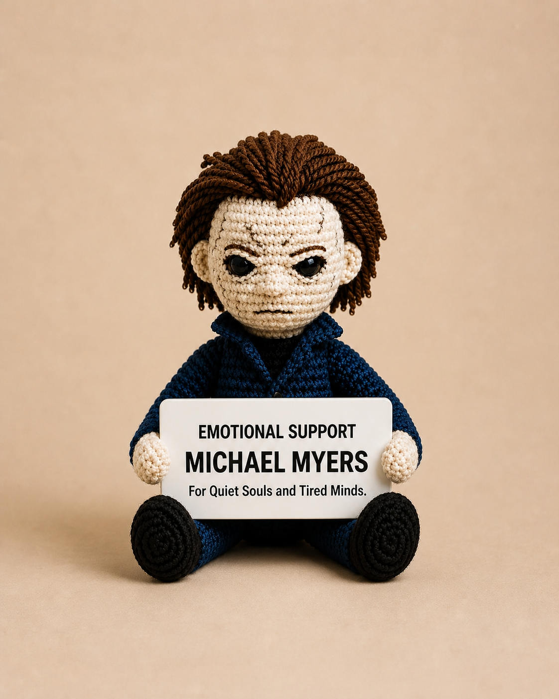 Emotional Support Michael Myers (Quiet Souls) - Handcrafted Crochet Horror Collector Doll(12 cm| 15 cm| 20 cm| 30 cm) - Image 2