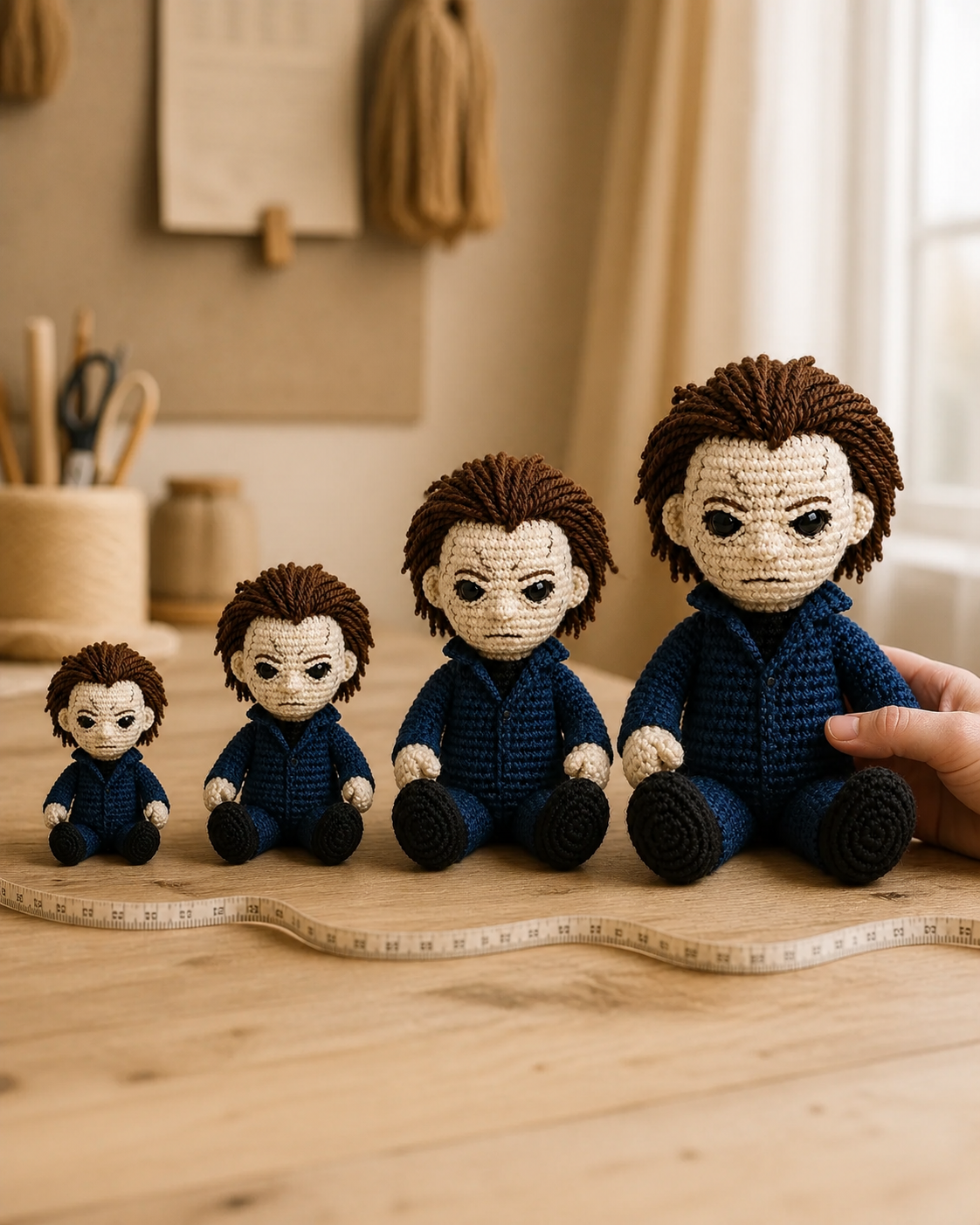 Emotional Support Michael Myers (Quiet Souls) - Handcrafted Crochet Horror Collector Doll(12 cm| 15 cm| 20 cm| 30 cm) - Image 7