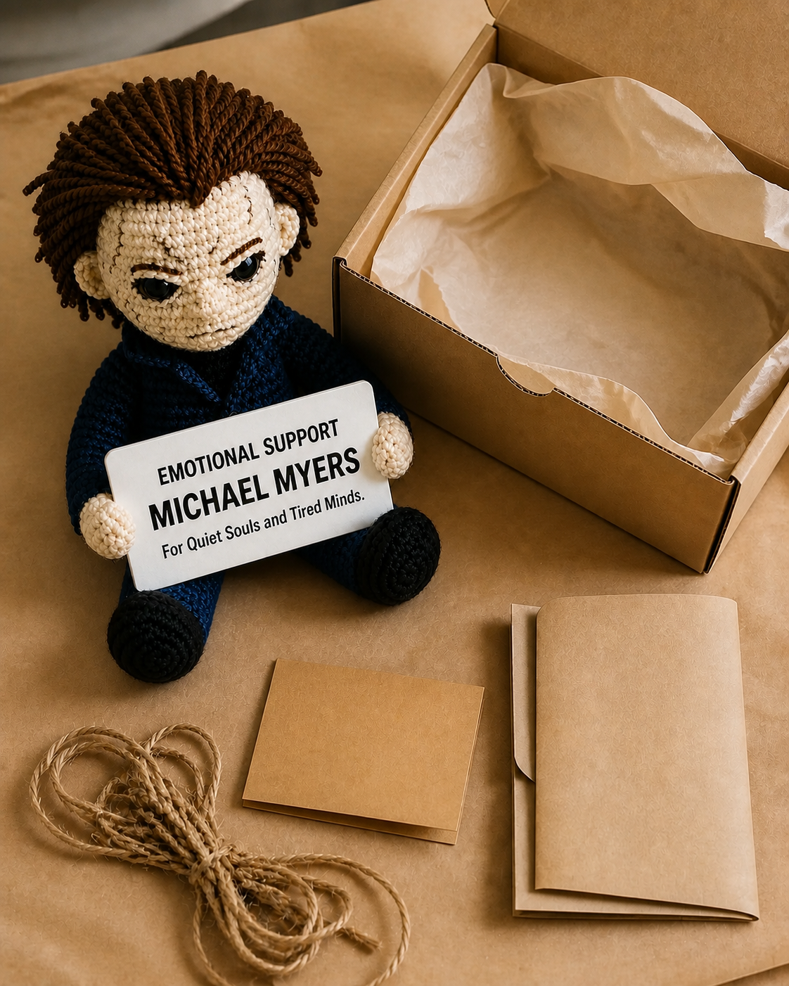 Emotional Support Michael Myers (Quiet Souls) - Handcrafted Crochet Horror Collector Doll(12 cm| 15 cm| 20 cm| 30 cm) - Image 8