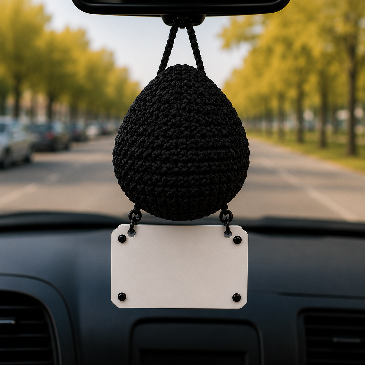 Emotional Support Ghostface Crochet Car Hanging Ornament – I Hear Your Screams - Image 4