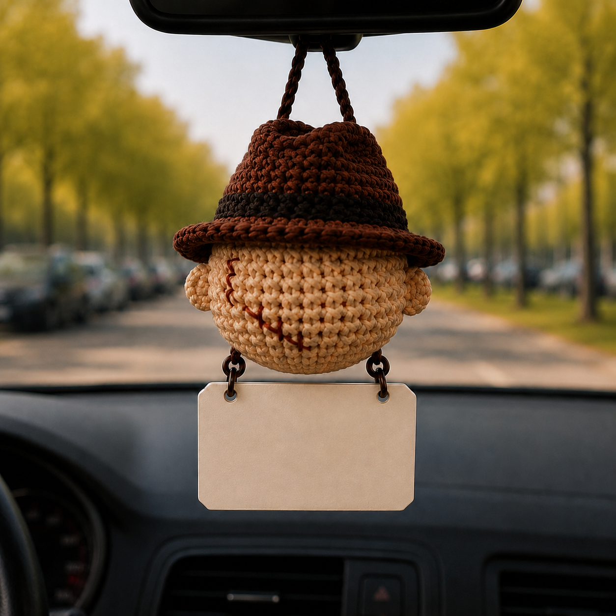Emotional Support Freddy Crochet Car Hanging Ornament – Sweet Dreams... Probably - Image 3