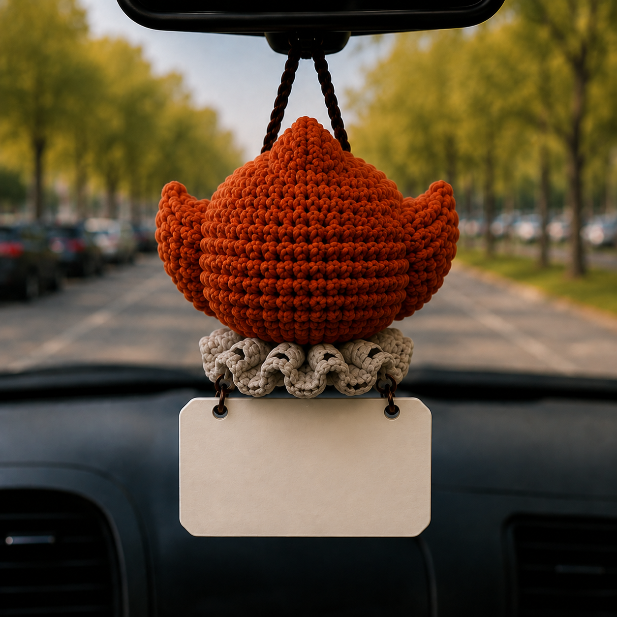 Emotional Support Pennywise Crochet Car Hanging Ornament – You’ll Float Through It - Image 2