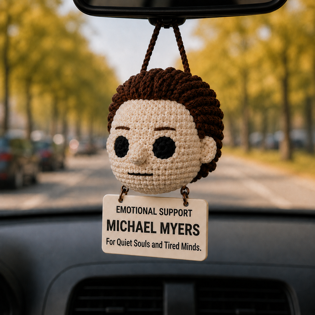 Michael Myers Emotional Support Car Hanging - For Quiet Souls and Tired Minds. - Image 2