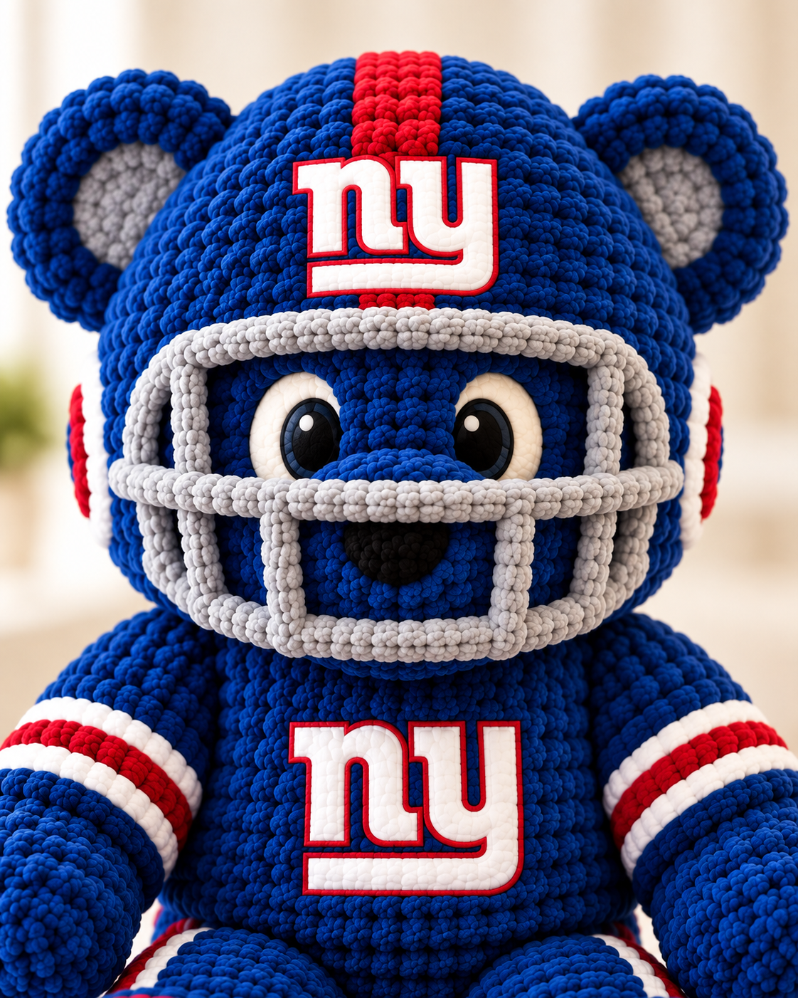Big Blue Lucky Charm Bear Doll – Gift for Game Day - Image 8