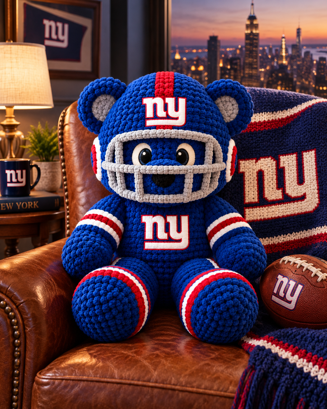 Big Blue Lucky Charm Bear Doll – Gift for Game Day - Image 9