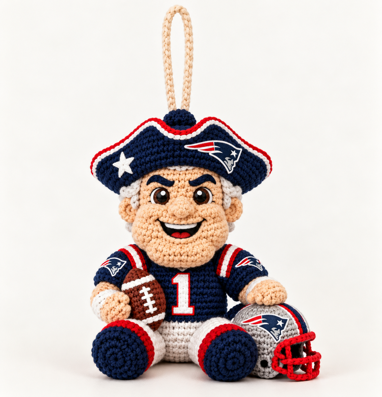Custom Let's Go PATS Game Day Buddy Ornament Doll – Gift for Diehard Fans - Image 7