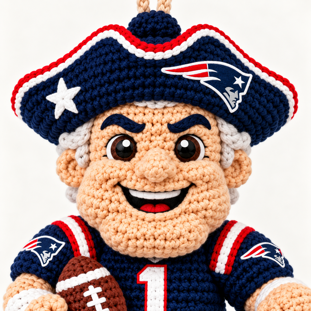 Custom Let's Go PATS Game Day Buddy Ornament Doll – Gift for Diehard Fans - Image 6