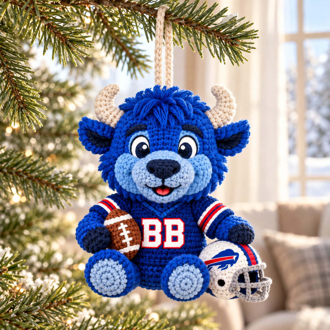 Custom Let's Go Bill Game Day Buddy Ornament Doll – Gift for Diehard Fans - Image 3