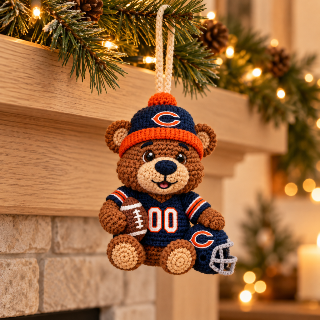 Custom Da Bears Game Day Buddy Ornament Doll – Gift for Diehard Fans