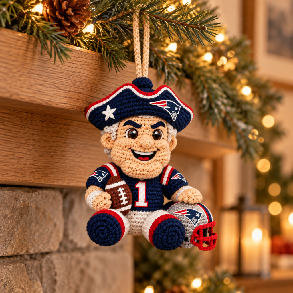 Custom Let's Go PATS Game Day Buddy Ornament Doll – Gift for Diehard Fans